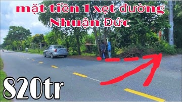 Nhà đất Củ Chi, giá rẻ, bán lô đất, mặt tiền, đá xanh, 1 xẹt đường, xã nhuận Đức, chỉ 820tr,