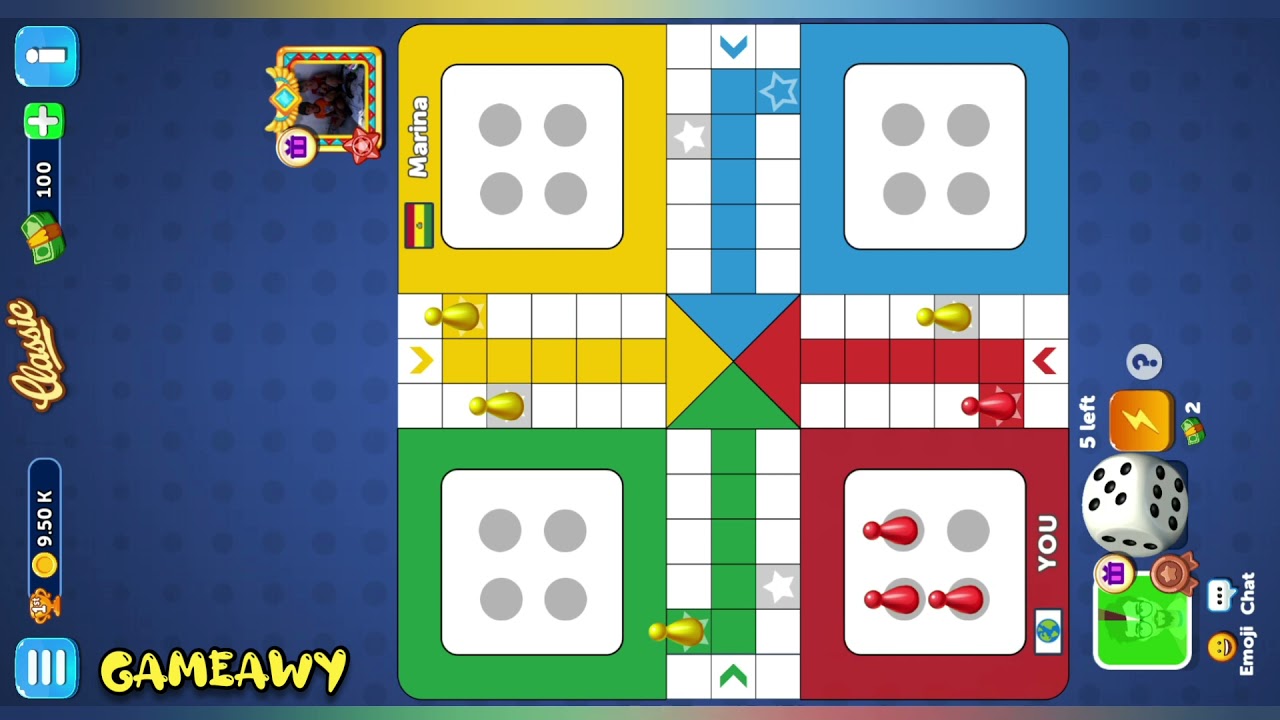 Ludo King CLASSIC Mode 2 players @games4g 