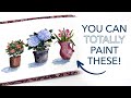 Watercolour potted flowers  you can totally paint these