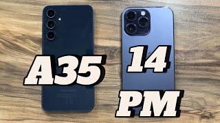 Samsung Galaxy A35 vs iPhone 14 Pro Max