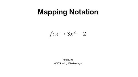 Mapping Notation