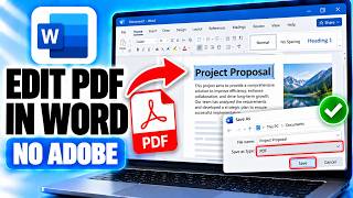 How To Edit PDF Using Word on Laptop or PC - Full Tutorial 2026