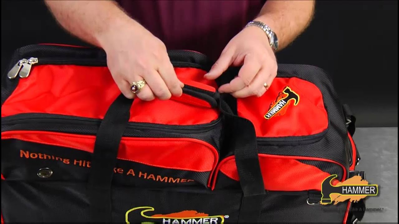 Hammer Dye Sub Triple Tote Bowling Bag - Flame