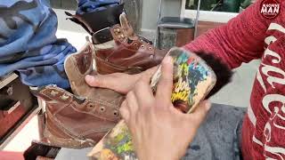 #asmr #shoeshine #botas #colorcafe  #brilloespejo #tendencia