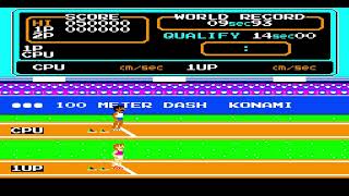 Track & Field (NES, 1987) Уровень 1 100 meter dash