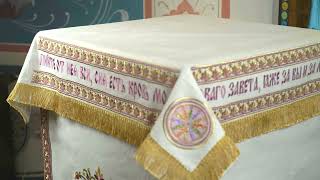 Церковная вышивка в убранстве храма преподобного Серафима Саровского на Сольбе