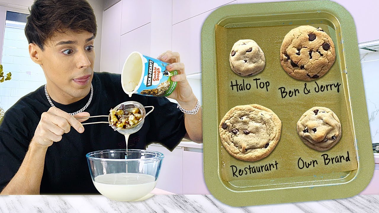 I baked the COOKIE DOUGH from different BRANDS of ICE CREAM | Raphael Gomes