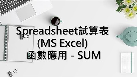 Spreadsheet試算表 (MS Excel) 函數應用 - SUM (1)