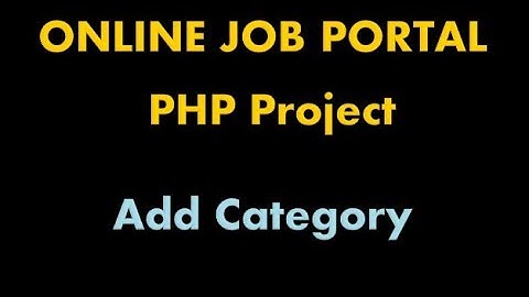 Online Job Portal Project In PHP - Php Project Tutorial (Hindi) - 17