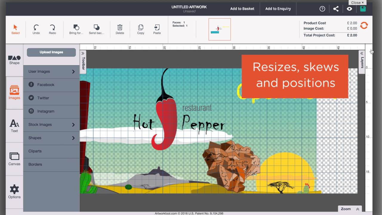 Create artwork for signs direct from your website