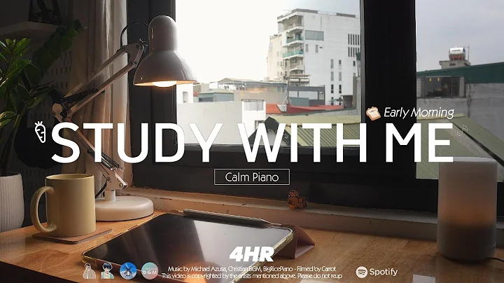 4-HOUR STUDY WITH ME | Calm Piano 🎹 | Pomodoro 50-10 | Early Morning
