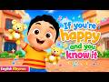 If You're Happy and You Know It | Fun Action Nursery Rhyme for Kids | English Rhymes