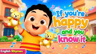 If You're Happy and You Know It | Fun Action Nursery Rhyme for Kids | English Rhymes