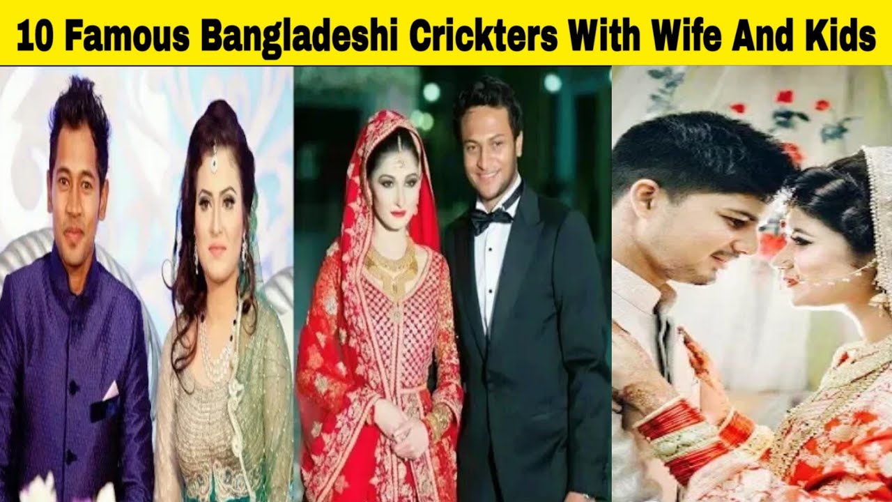 Bangladesh Cricket Team With Wife