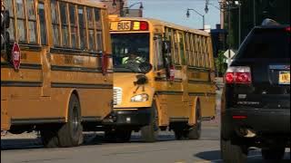 Good Question:  What to do with flashing yellow lights on stopped school bus?
