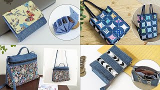 4 Old Jeans and Printed Fabric Ideas | DIY Cute Denim Bags and Purses | Compilation | Bag Tutorial