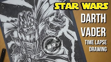 The AMAZING Time-Lapse Drawing of Darth Vader | Star Wars