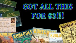 Just got tons of stuff for $3 - RuneQuest Starter, Cthulhu Starter & Basic RolePlaying w/ Overviews
