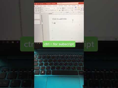 Subscript and Superscript
