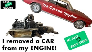 My VERY FIRST engine removal! 1963 Corvair