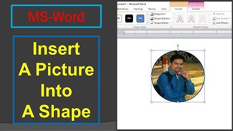How to insert a picture into a shape in MS Word | MS Word Tutorial