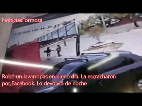 Robo y devolvió lavarropas