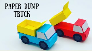 子供のための紙のおもちゃのダンプトラックを作る方法/保育園のクラフトのアイデア/ペーパークラフトを簡単にする/キッズクラフト