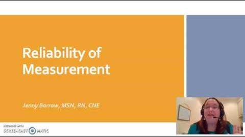 Reliability of Measurement
