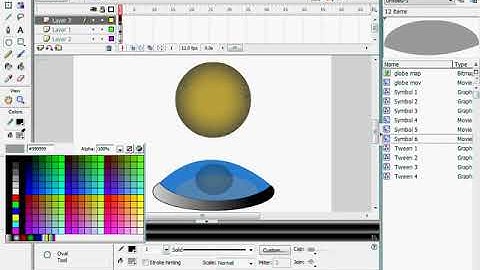 flash animation how to make rotating earth Globe part 3