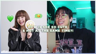 LISA's Emoji interview reaction! | this was too cute & sexy | Joshua Decena