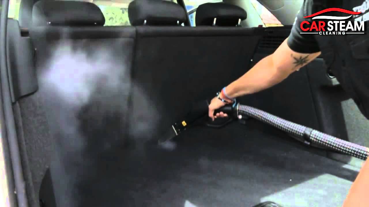 Car Carpet Cleaning with Steam Vapour 