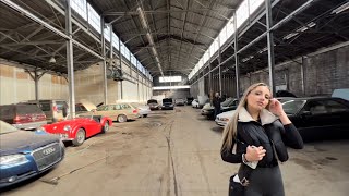 Abandoned Car Collection in Massive Warehouse