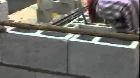 Bloco de concreto - régua de assentamento