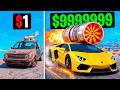 $1 vs $1,000 vs $1,000,000 ROCKET CAR