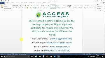 sign and lock word or excel document by Digital signature certificate