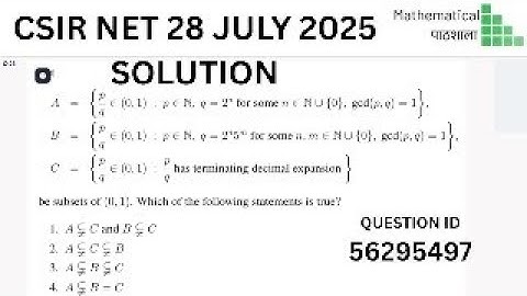 CSIR NET 28 JULY 2025 REAL ANALYSIS QUESTION SOLUTION | QID 56295497