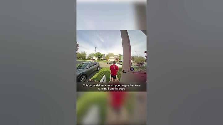 Pizza Delivery Man Trips Person Running From Cops
