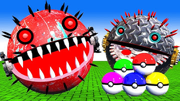 ROBOT PACMAN VS MS PACMAN VS PACMAN MONSTER IN POKEMON A NEW BATTLE BETWEEN ROBOTS #pacman #2024