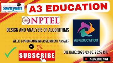 NPTEL Design and Analysis of Algorithms Week 6 Programming Assignment Answers Solution Quiz | 2025
