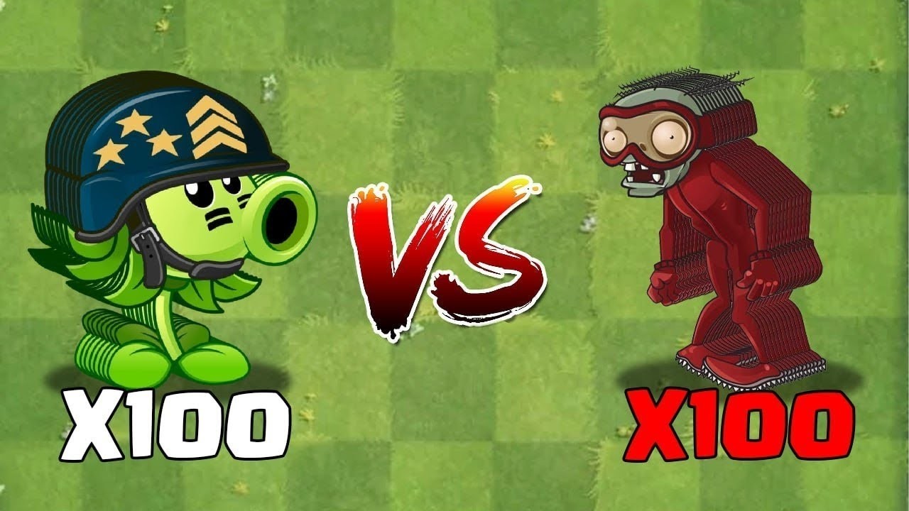 100x Platns vs ALL BOSS ZOMBIE - PVZ