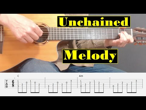 Unchained Melody - Righteous Brothers - Easy Fingerstyle guitar with tabs