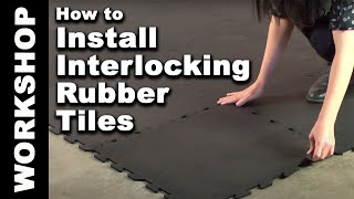 How To Install Interlocking Rubber Floor Tiles - Greatmats - Shop Rubber Tiles Now: https://www.greatmats.com/rubber-tiles.php
Interlocking Rubber Tiles are a popular flooring solution for home gyms, basement floors and weight rooms. Made in the USA of durable recycled content, they offer sound and thermal insulation as well as excellent impact absorption. 

Installation of interlocking rubber tiles is easy. No tools are necessary for island installations while wall-to-wall installations require nothing more than a tape measure, straight edge, pen and sharp utility knife and some elbow grease.

For interlocking rubber tiles with a universal interlocking system, such as Greatmats 8 mm 2x2 foot Interlocking Rubber Tiles, the tiles can be laid in any direction and the installation can save on waste by using cut tiles in other positions in the install.  

Universal interlocking tiles are only available as center tiles. When installing a rubber floor consisting entirely of center tiles, begin in the center of the room layout, and work your way out to the edges. For wall-to-wall installations, you’ll need to cut the tiles to fit. 

Once you’ve reached a wall and can no longer fit a full tile, measure the distance between the wall and the already laid tiles minus ⅛ to ¼ inch for expansion. Mark that distance on the tile you’d like to cut and line up a straight edge along the mark. Using a sharp utility knife, follow the straight edge guide and cut the rubber tiles using a series of shallow scores to keep a clean edge. Keep in mind that with the universal interlock, you may be able to use scraps for other smaller sections. One cutting tip is to place a 2x4 board under the cut, in order to open the cut seam for second and third passes.

Push your cut tiles into place, being sure to leave the gap for expansion. Clean the tiles using a damp mop and neutral pH cleaner.

Greatmats’ offers 2x2 foot 8 mm interlocking rubber tiles in black and in four different 10 percent color fleck options.

Enjoy your Greatmats Interlocking Rubber Tile Flooring!
#GreatRubberFloor