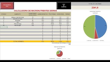 CALCULADORA DE MACROS NO EXCEL ( RÁPIDA, SIMPLES E PRÁTICA)