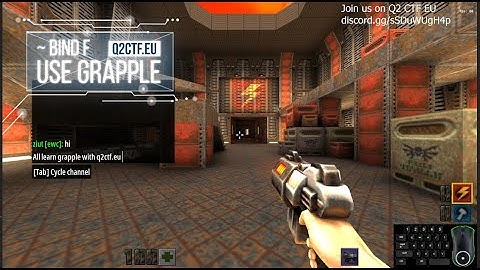 Quake 2 CTF - BIND F USE GRAPPLE - EPISODE 1 - Learn how to use grapple!
