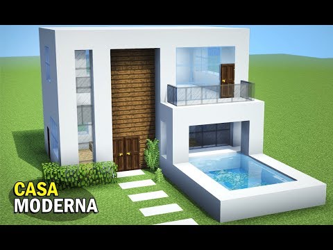 Minecraft Tutorial - Casa Moderna com Piscina e Mobília 