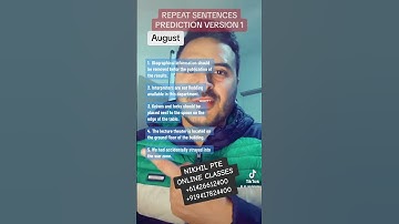 PTE SPEAKING REPEAT SENTENCES PREDICTION || PTE BY NIKHIL AUGUST VERSION 1