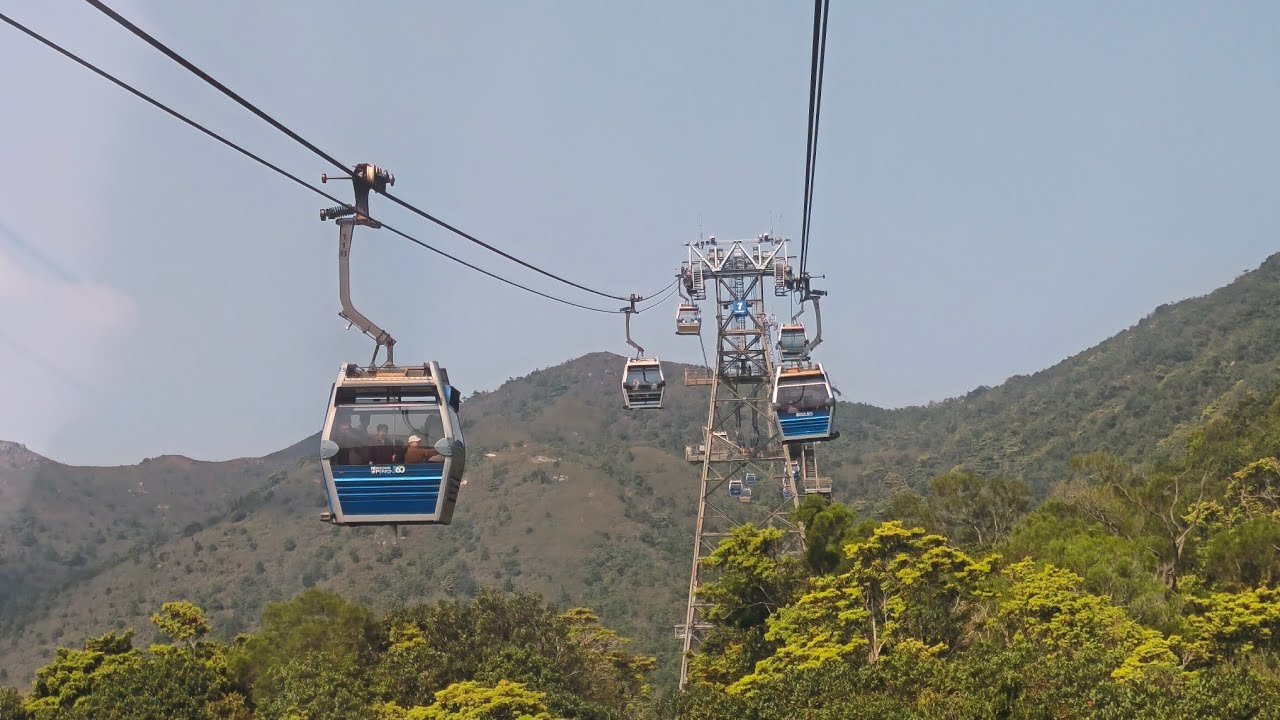 【全景遊】昂坪360纜車 東涌往昂坪 (縮時)