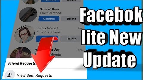 View sent Requests & cancel all sent friend request || Facebook Lite new update ||