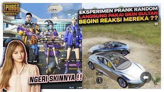 PRANK RANDOM GOMBALIN CEWEK PAKAI SKIN SULTAN , EH DIANYA MALAH GOMBALIN BALIK - PUBG MOBILE