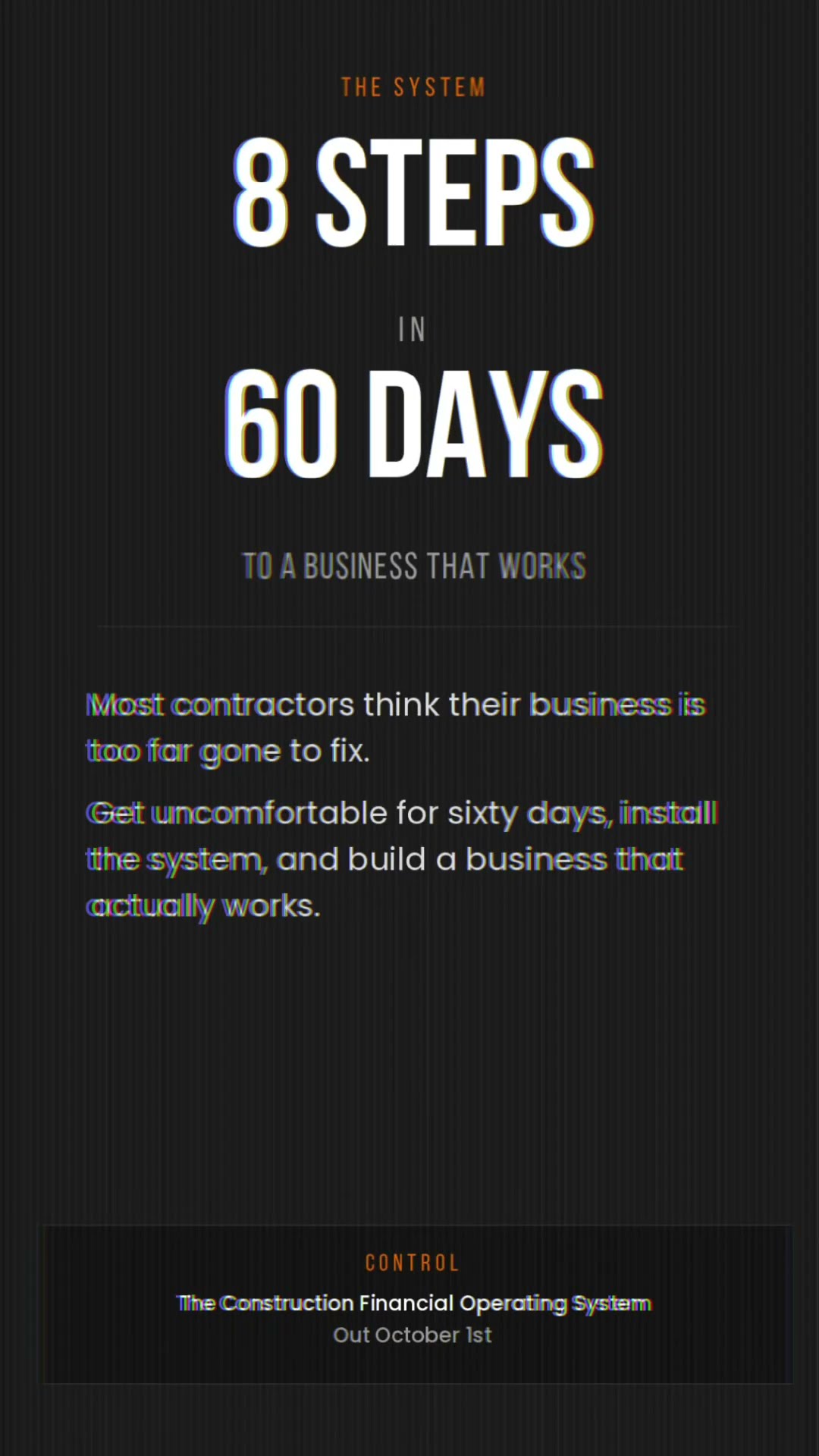 CONTROL: the construction financial operating system